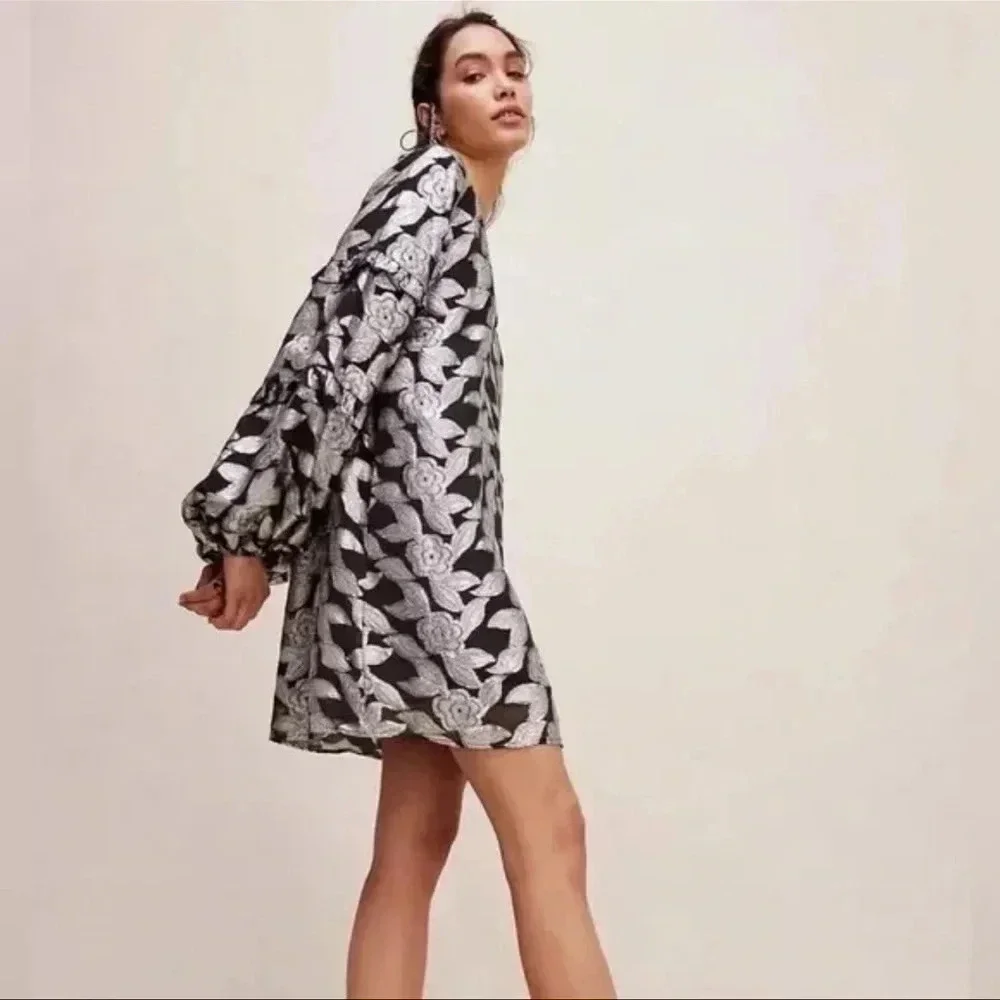 NWOT Jen's Pirate Booty/Free People Rising Star Metallic Mini Dress XS